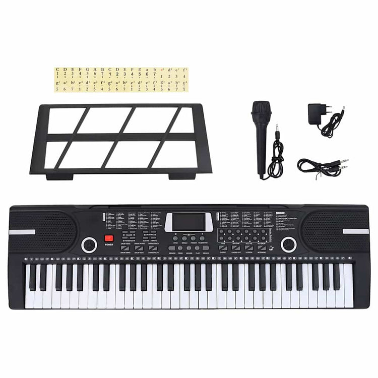 Vidaxl 61 Keys Piano Electric Clavier avec standard musical
