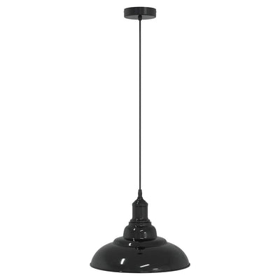 Vidaxx lampe suspendue réglable en hauteur e27 ø31 cm métal noir brillant