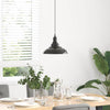 Vidaxx lampe suspendue réglable en hauteur e27 ø31 cm métal noir brillant