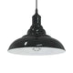 Vidaxx lampe suspendue réglable en hauteur e27 ø31 cm métal noir brillant