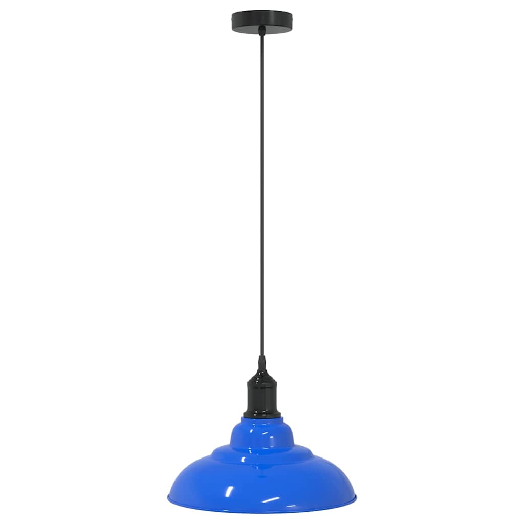Vidaxx lampe à suspension réglable en hauteur e27 ø31 cm métal bleu foncé