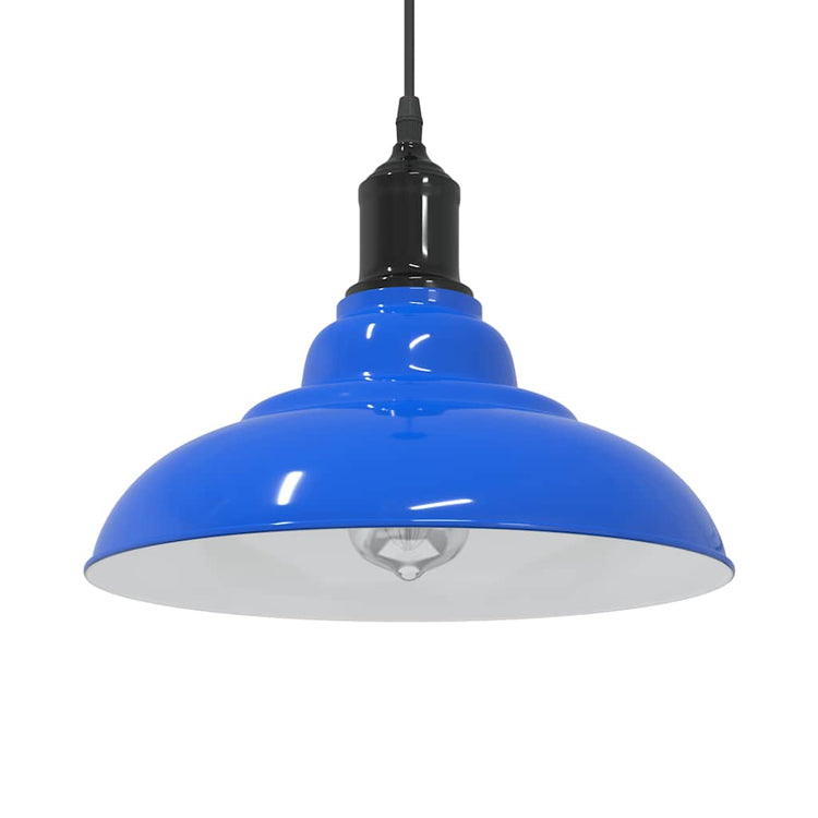 Vidaxx lampe à suspension réglable en hauteur e27 ø31 cm métal bleu foncé