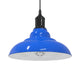 Vidaxx lampe à suspension réglable en hauteur e27 ø31 cm métal bleu foncé