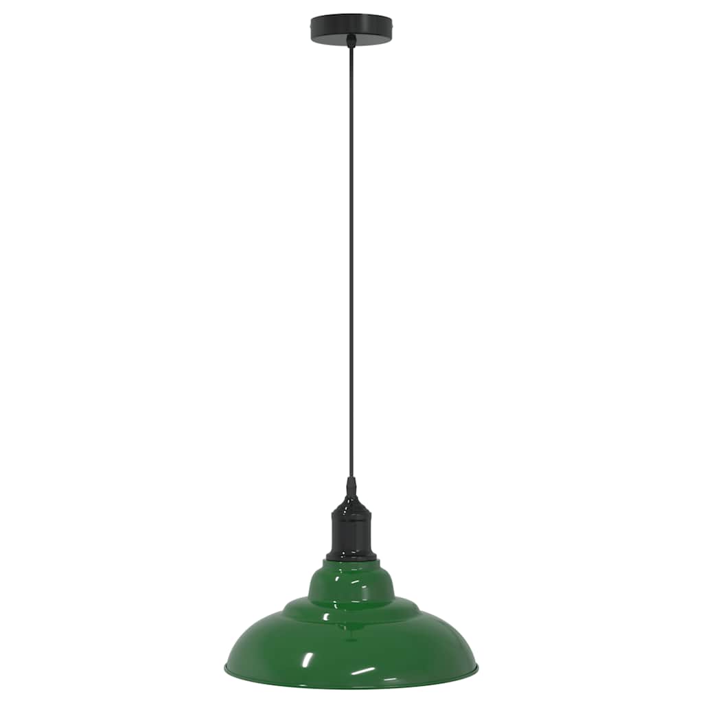 Vidaxx lampe à suspension réglable en hauteur e27 ø31 cm métal vert brillant
