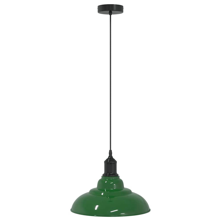 Vidaxx lampe à suspension réglable en hauteur e27 ø31 cm métal vert brillant