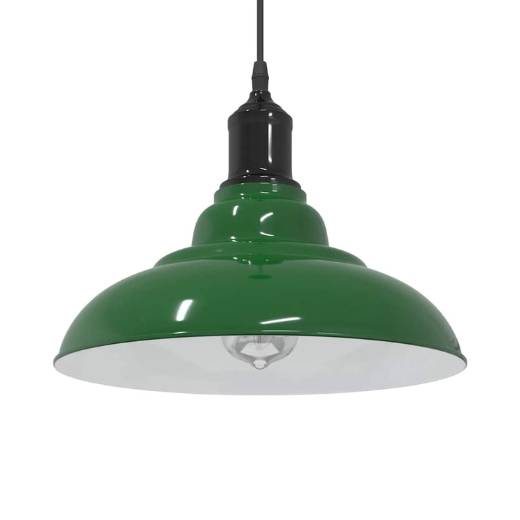 Vidaxx lampe à suspension réglable en hauteur e27 ø31 cm métal vert brillant