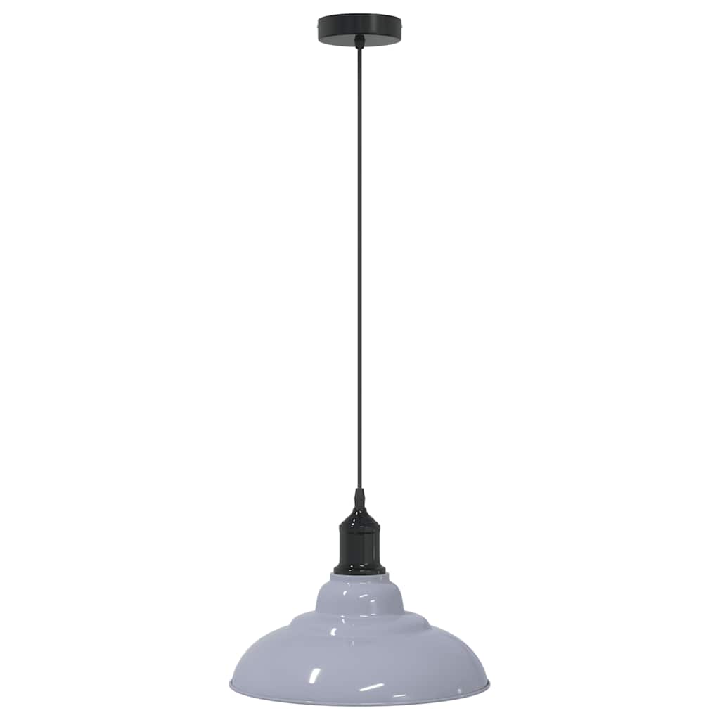 Vidaxx lampe suspendue réglable en hauteur e27 ø31 cm métal gris brillant