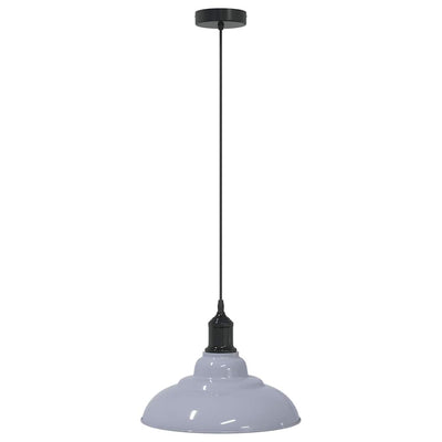 Vidaxx lampe suspendue réglable en hauteur e27 ø31 cm métal gris brillant