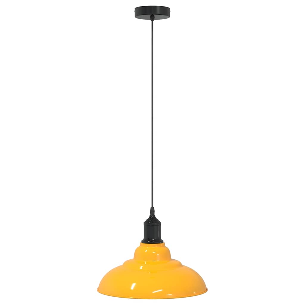 Vidaxx lampe à suspension réglable en hauteur e27 ø31 cm métal jaune brillant