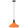 Vidaxx lampe à suspension réglable en hauteur e27 ø31cm métal orange brillant