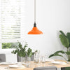 Vidaxx lampe à suspension réglable en hauteur e27 ø31cm métal orange brillant