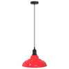 Vidaxx lampe à suspension réglable en hauteur e27 ø31 cm métal rouge brillant