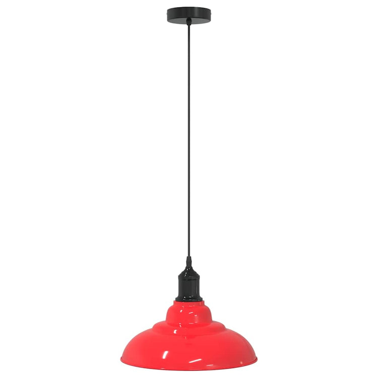 Vidaxx lampe à suspension réglable en hauteur e27 ø31 cm métal rouge brillant