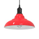 Vidaxx lampe à suspension réglable en hauteur e27 ø31 cm métal rouge brillant