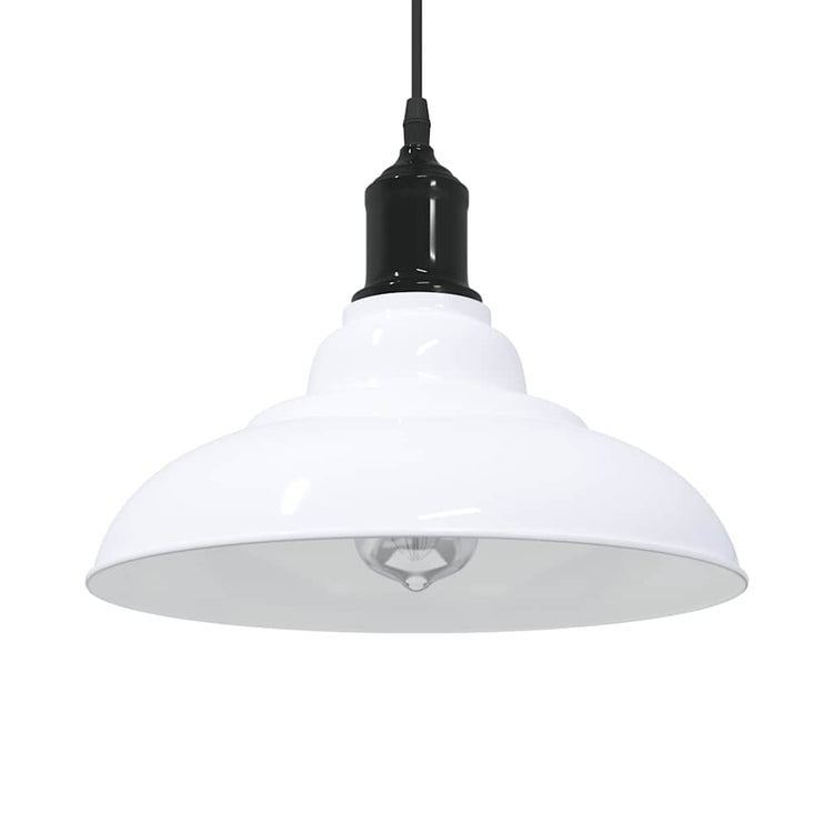 Vidaxx lampe à suspension réglable en hauteur e27 ø31 cm métal blanc brillant