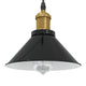 Vidaxx lampe suspendue réglable en hauteur e27 ø22 cm métal noir brillant