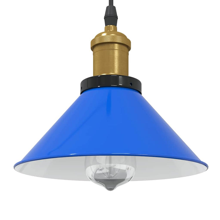 Vidaxx lampe à suspension réglable en hauteur e27 ø22 cm métal bleu foncé