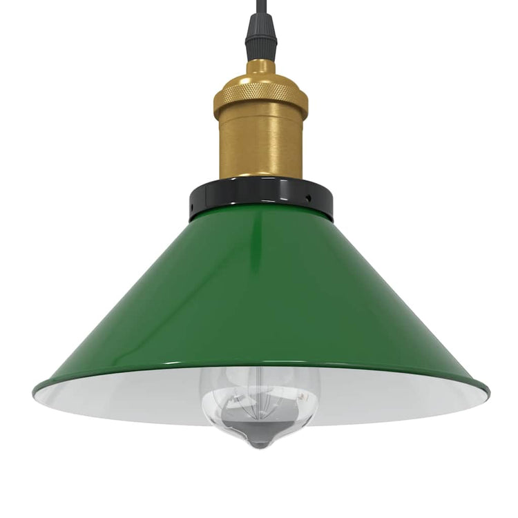 Vidaxx lampe à suspension réglable en hauteur e27 ø22 cm métal vert brillant