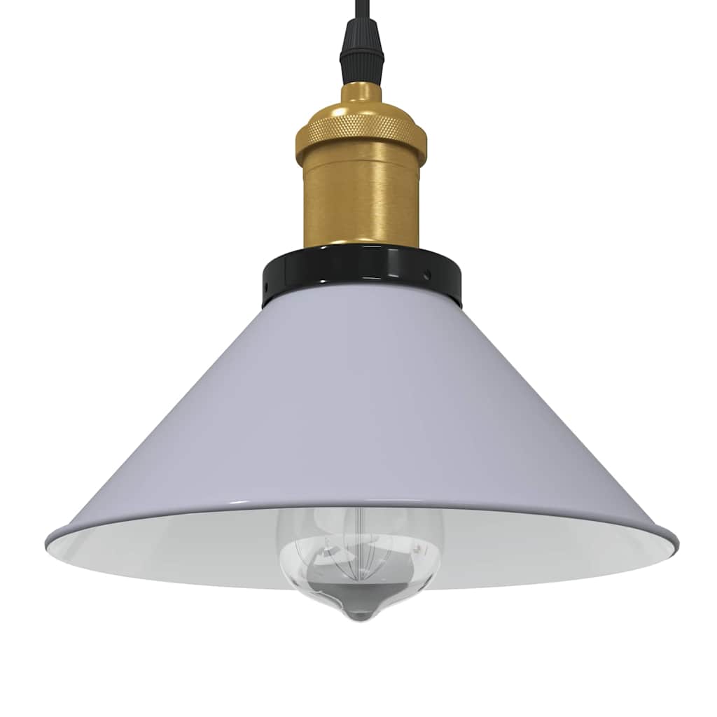 Vidaxx lampe à suspension réglable en hauteur e27 ø22 cm métal gris brillant