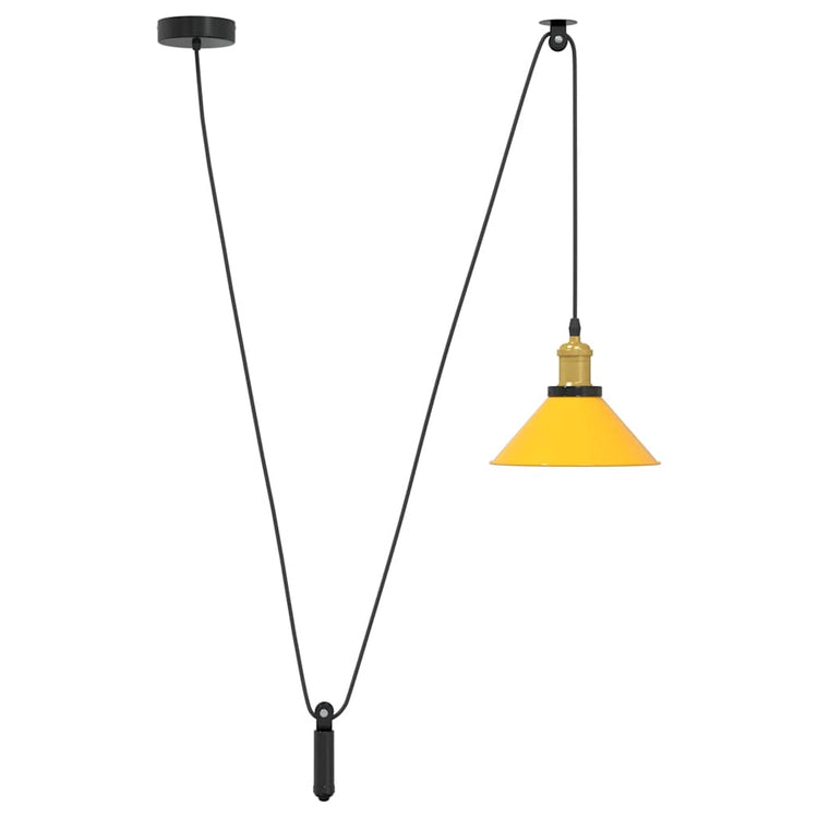Vidaxx lampe à suspension réglable en hauteur e27 ø22 cm métal jaune brillant
