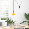 Vidaxx lampe à suspension réglable en hauteur e27 ø22 cm métal jaune brillant