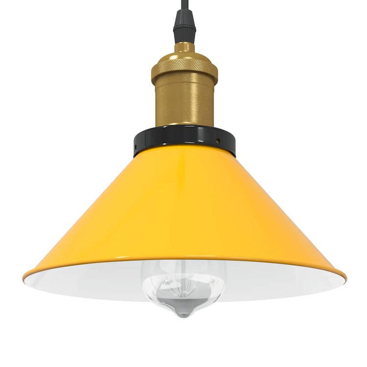 Vidaxx lampe à suspension réglable en hauteur e27 ø22 cm métal jaune brillant