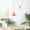 Vidaxx lampe à suspension réglable en hauteur e27 ø22cm métal orange brillant