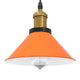 Vidaxx lampe à suspension réglable en hauteur e27 ø22cm métal orange brillant