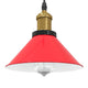Vidaxx lampe à suspension réglable en hauteur e27 ø22 cm métal rouge brillant