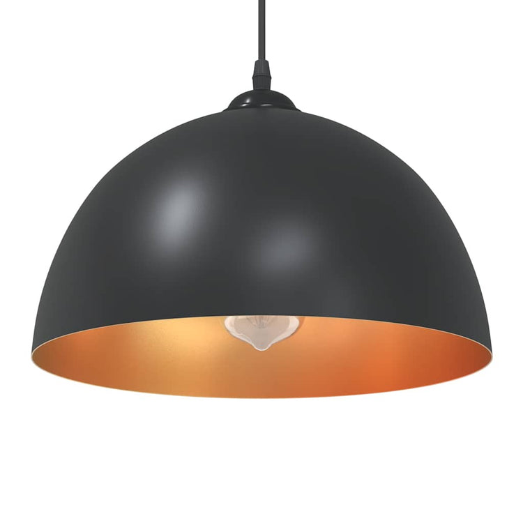 Vidaxl lampes suspendues 2 pcs réglable en hauteur e27 30 cm métal noir