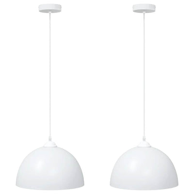 Vidaxx lampes suspendues 2 pcs réglable en hauteur e27 30 cm métal blanc