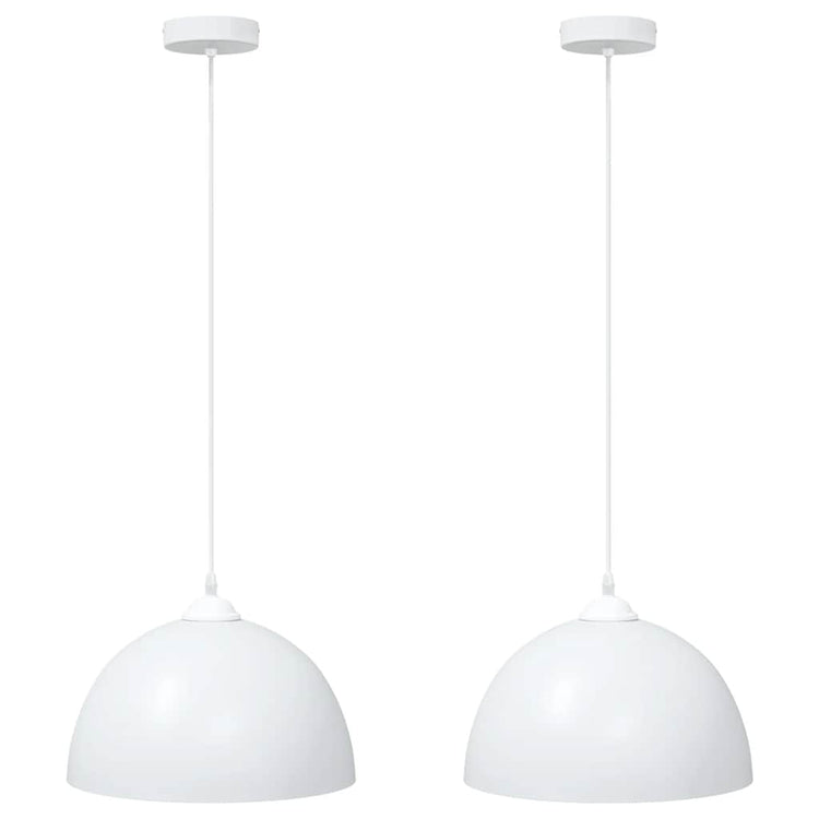 Vidaxx lampes suspendues 2 pcs réglable en hauteur e27 30 cm métal blanc