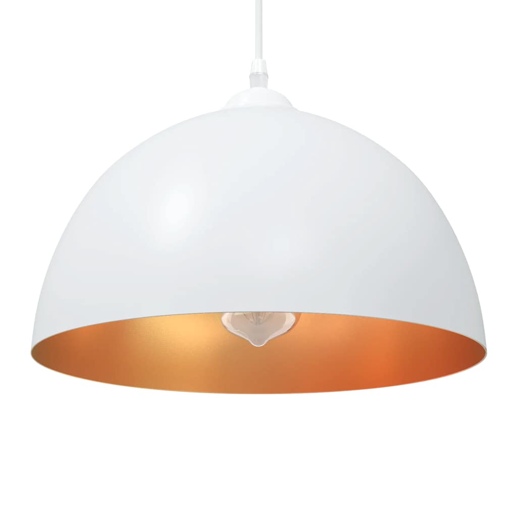Vidaxx lampes suspendues 2 pcs réglable en hauteur e27 30 cm métal blanc