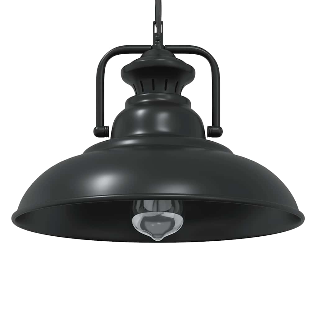 VidaXL lampe à suspension E27 ø 31 cm fer noir