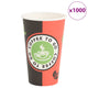 Vidaxl Paper Coffee tasses 1000 ST 16oz 400 ml rouge et noir