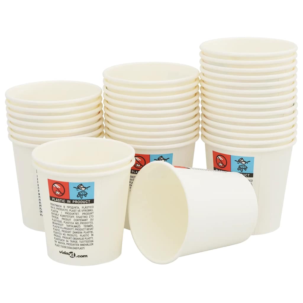 Vidaxl Paper Coffee tasses 1000 St 4oz 100 ml blanc