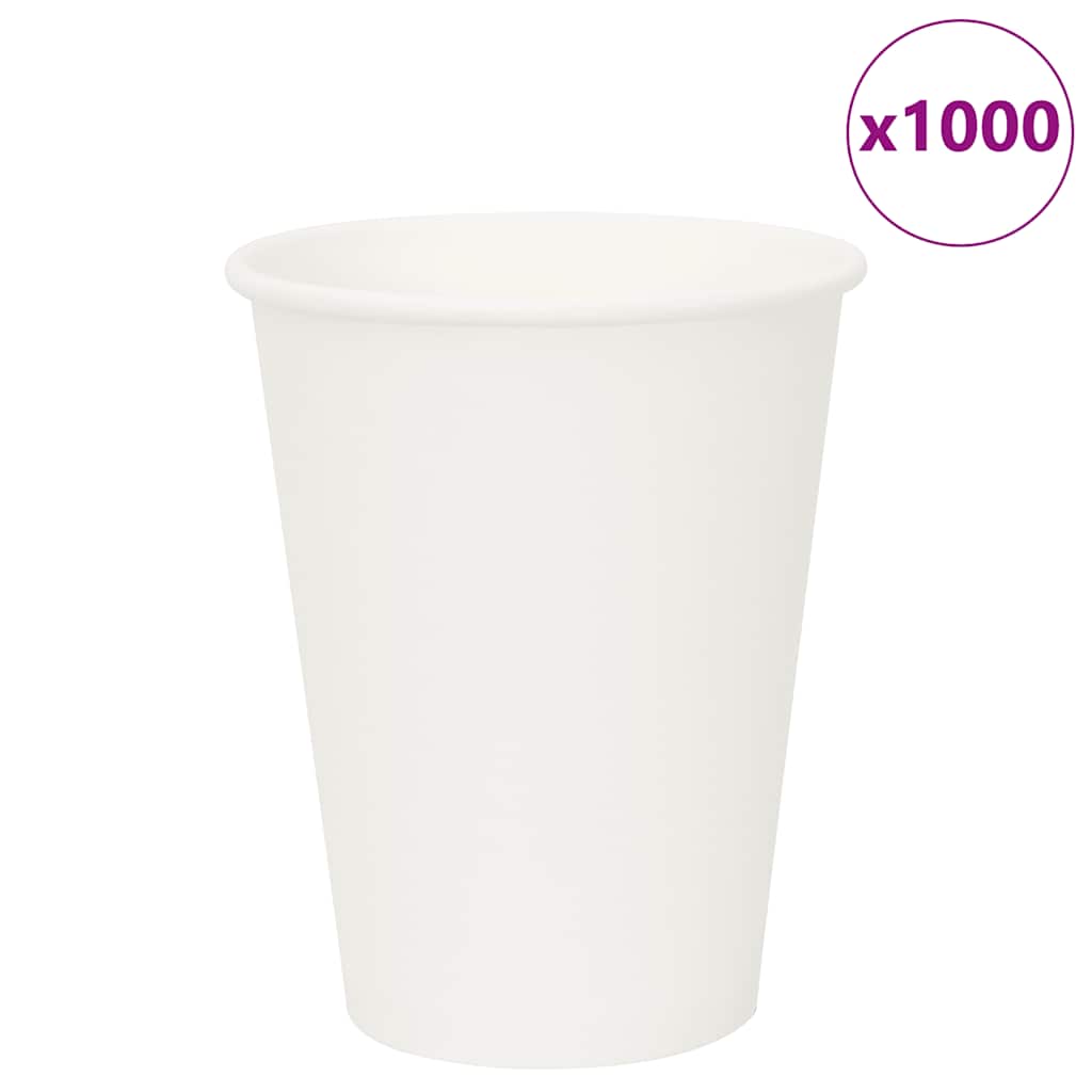 Vidaxl Paper Coffee tasses 1000 pcs 12 oz 300 ml blancs