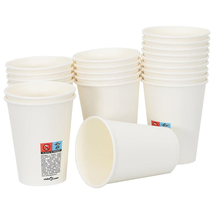 Vidaxl Paper Coffee tasses 1000 pcs 12 oz 300 ml blancs