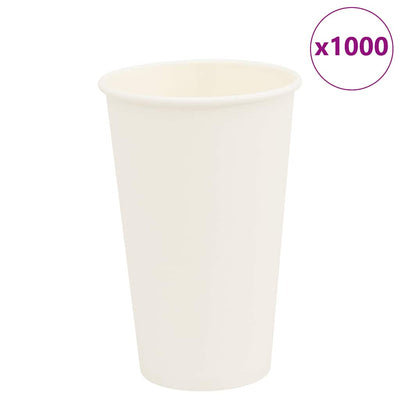 Vidaxl Paper Coffee tasses 1000 st 16oz 400 ml blanc