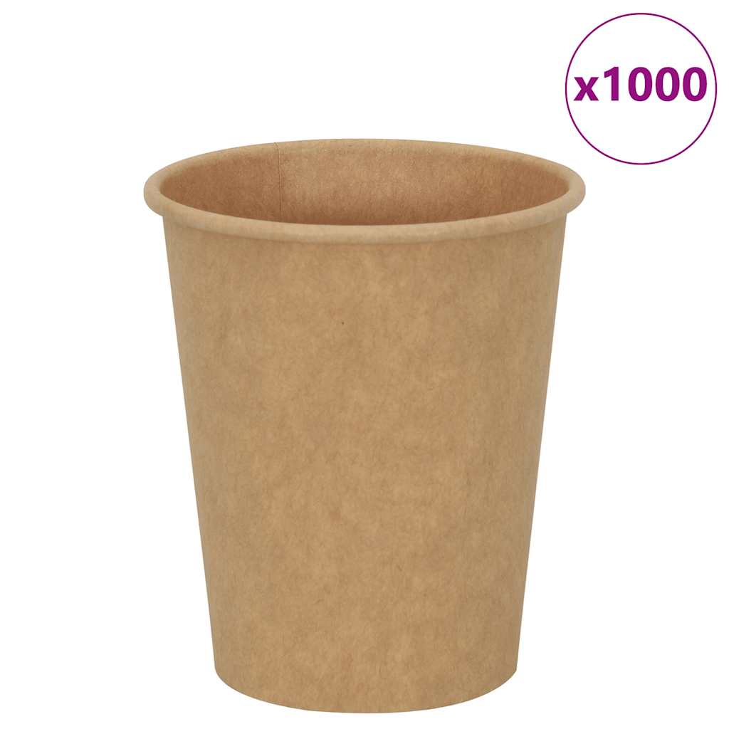 Vidaxl Paper Coffee tasses 1000 pcs 8oz 200 ml brun