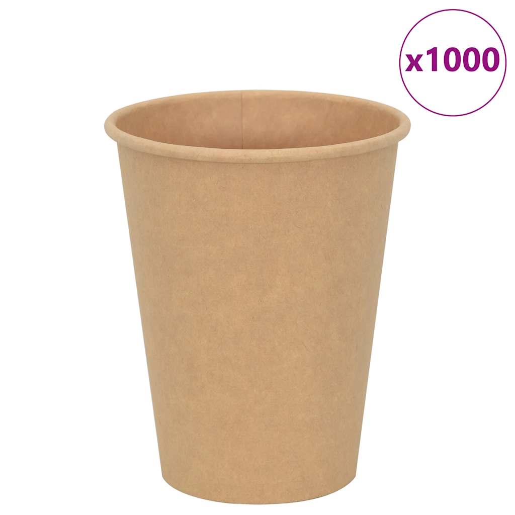 Vidaxl Paper Coffee tasses 1000 pcs 12 oz 300 ml Brown