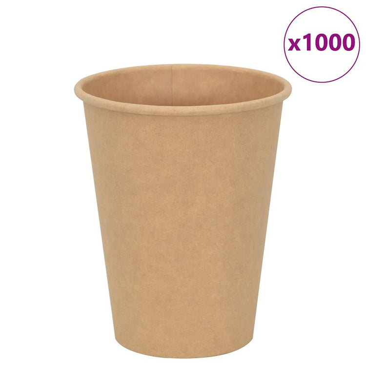 Vidaxl Paper Coffee tasses 1000 pcs 12 oz 300 ml Brown