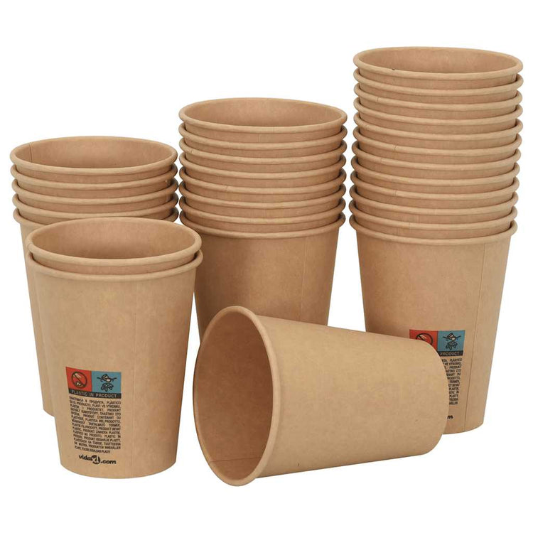 Vidaxl Paper Coffee tasses 1000 pcs 12 oz 300 ml Brown