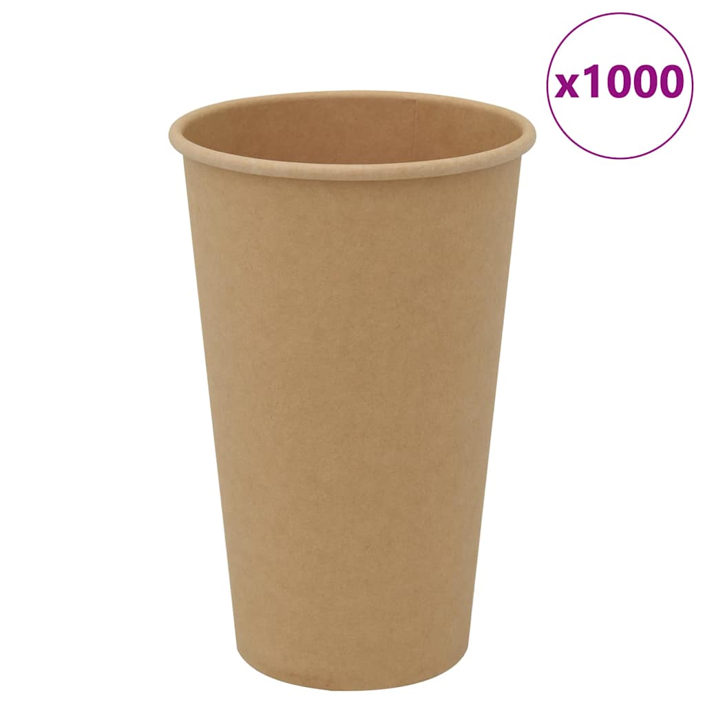 Vidaxl Paper Coffee tasses 1000 st 16oz 400 ml brun