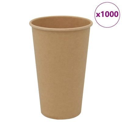 Vidaxl Paper Coffee tasses 1000 st 16oz 400 ml brun