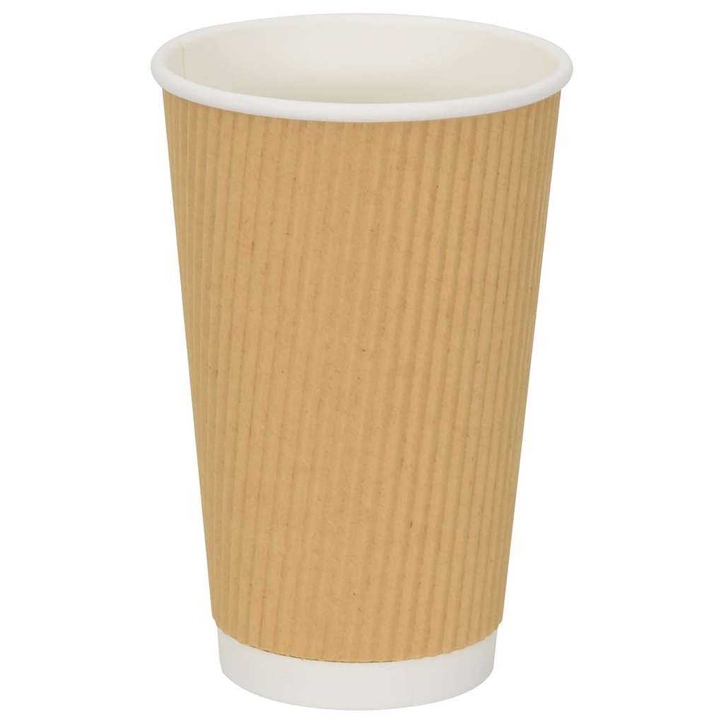 Vidaxl Paper Coffee tasses 500 ST 16oz 400 ml brun