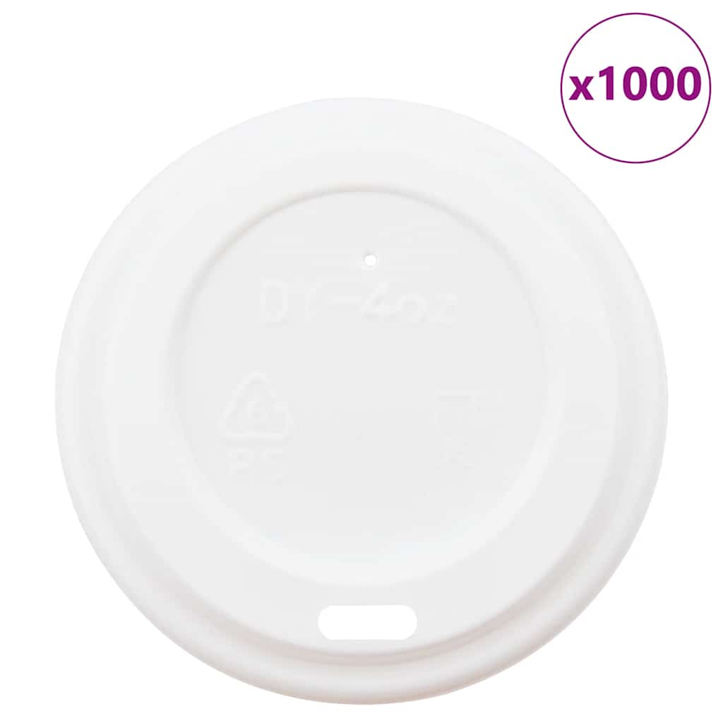Vidaxl Paper Coffee Tup Lods Ø60 mm 4oz 1000 St Plastic blanc