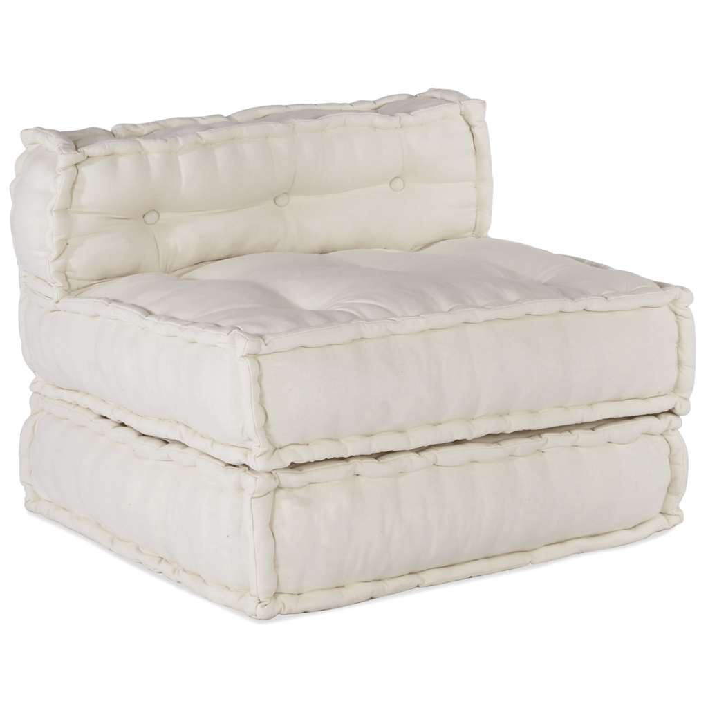 VidaXL canapé modulable 70x70x54 tissu crème