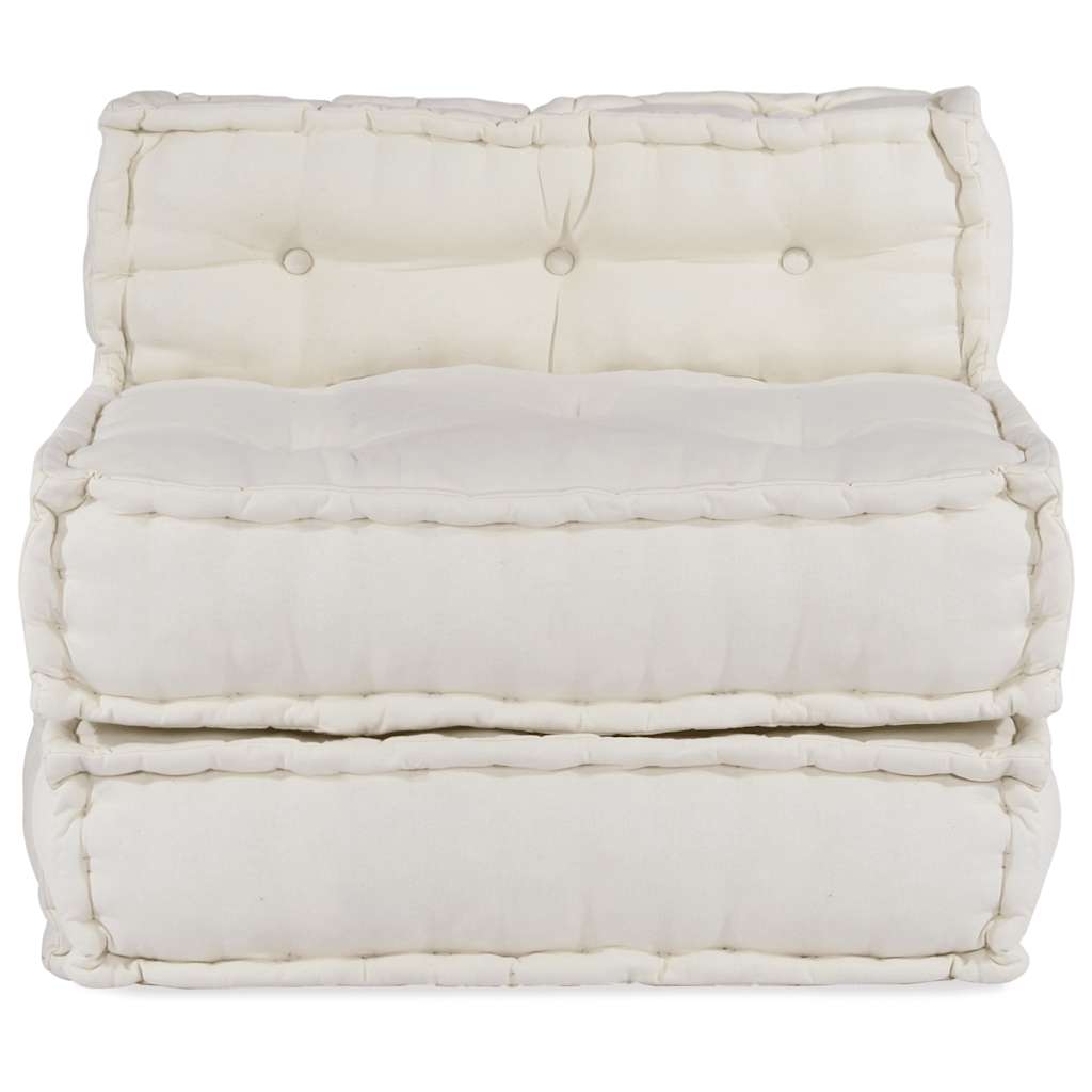 VidaXL canapé modulable 70x70x54 tissu crème