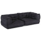 VidaXL canapé modulable 2 places 140x70x36 tissu anthracite